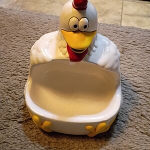 Chicken Shaped Ceramic Dish